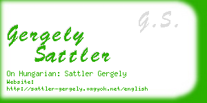 gergely sattler business card